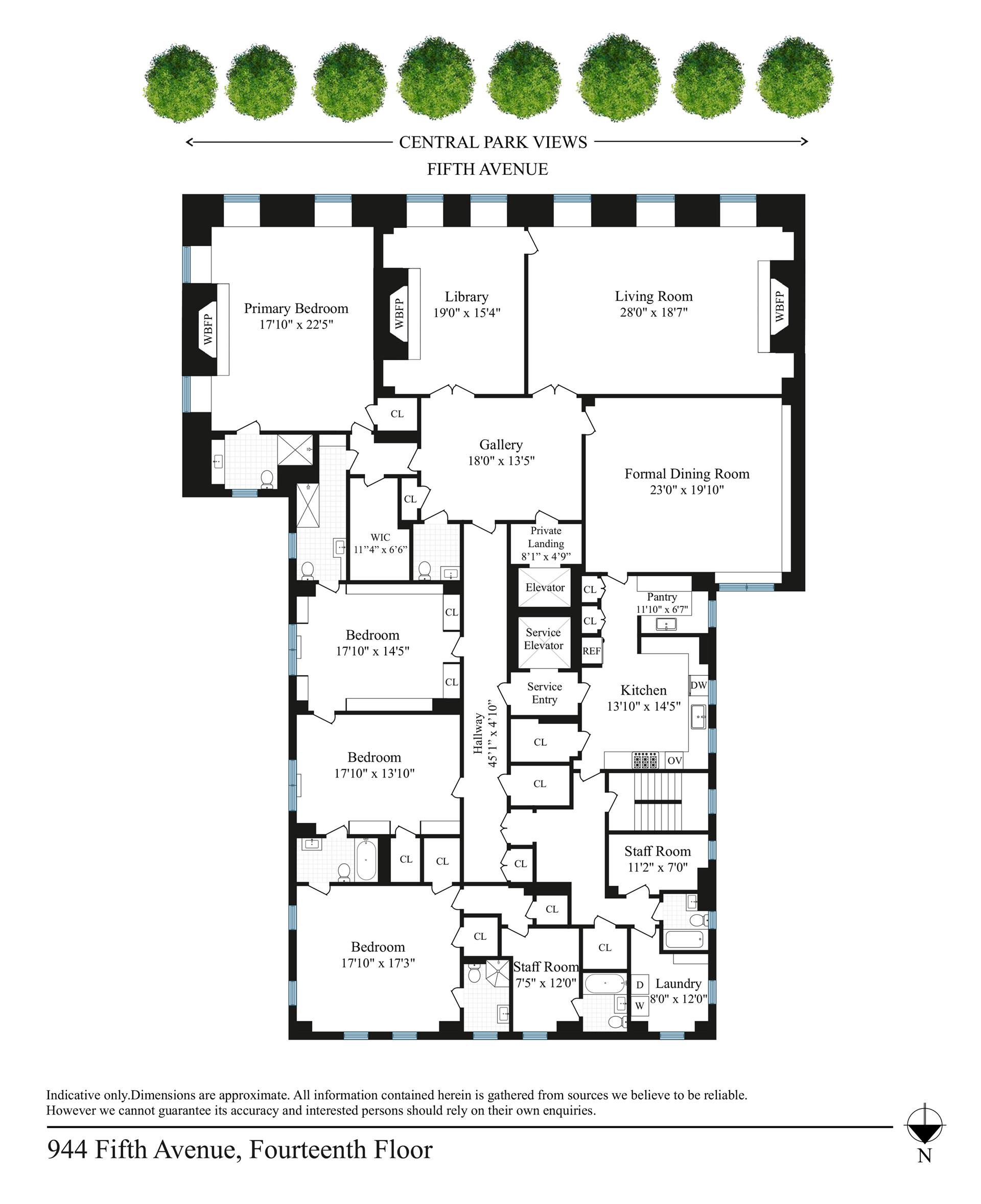 Floorplan for 944 5th Avenue, 14