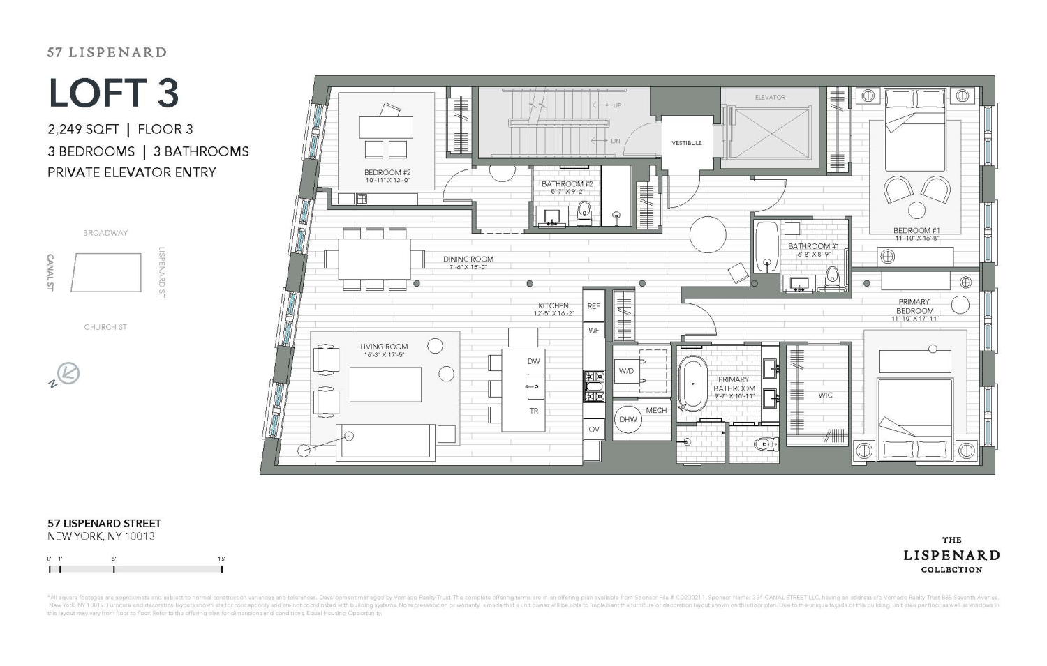 Floorplan for 57 Lispenard Street, 3