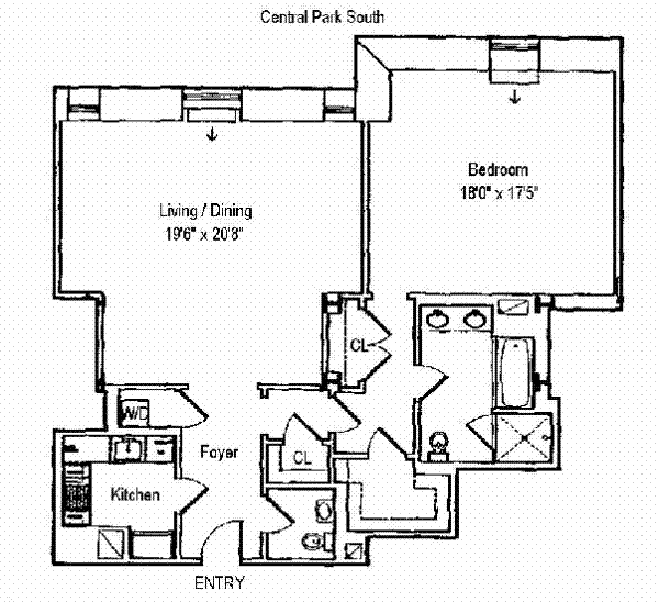 Floorplan for 1 Central Park, 1807