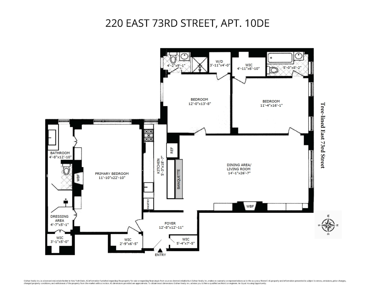 Floorplan for 220 East 73rd Street, 10DE