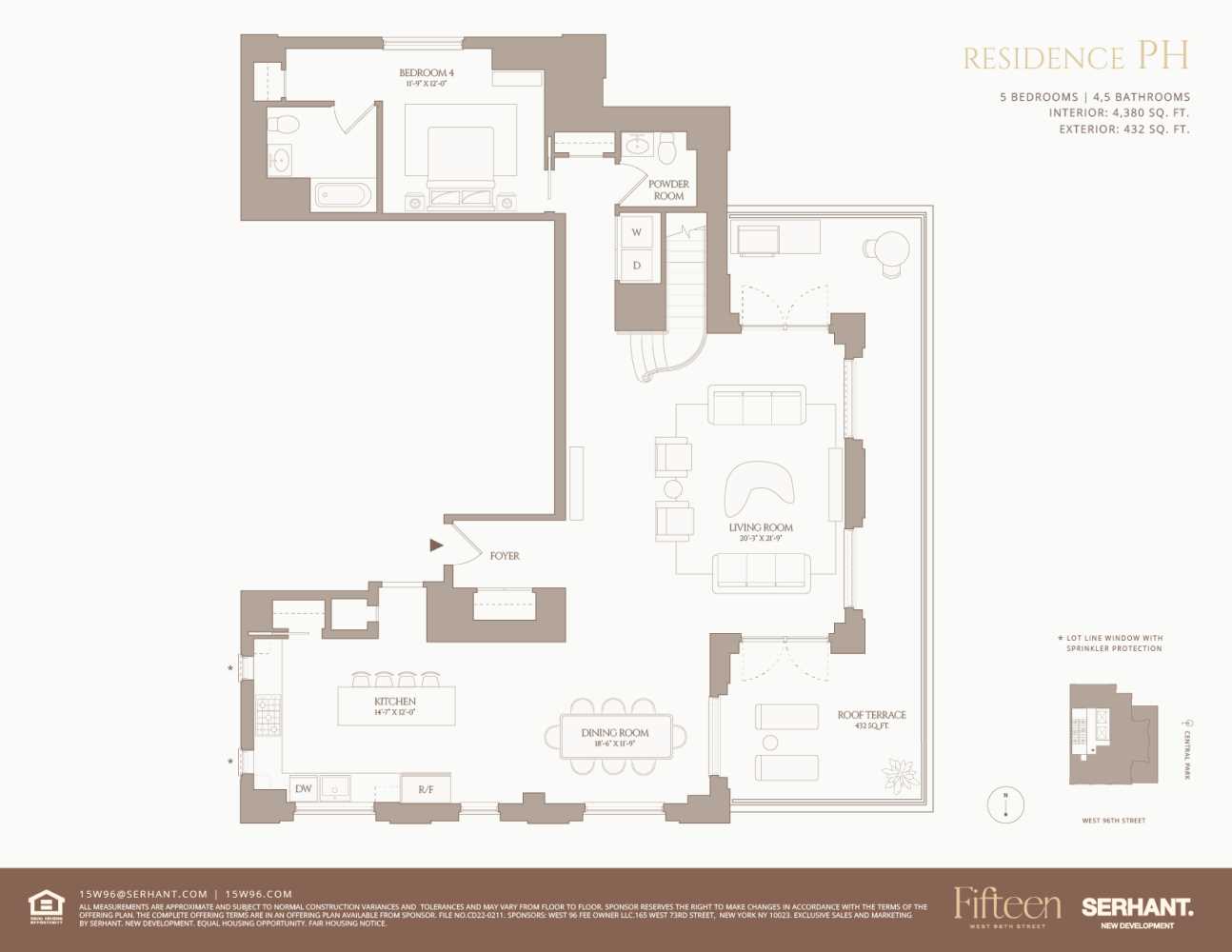 Floorplan for 15 West 96th Street, PH