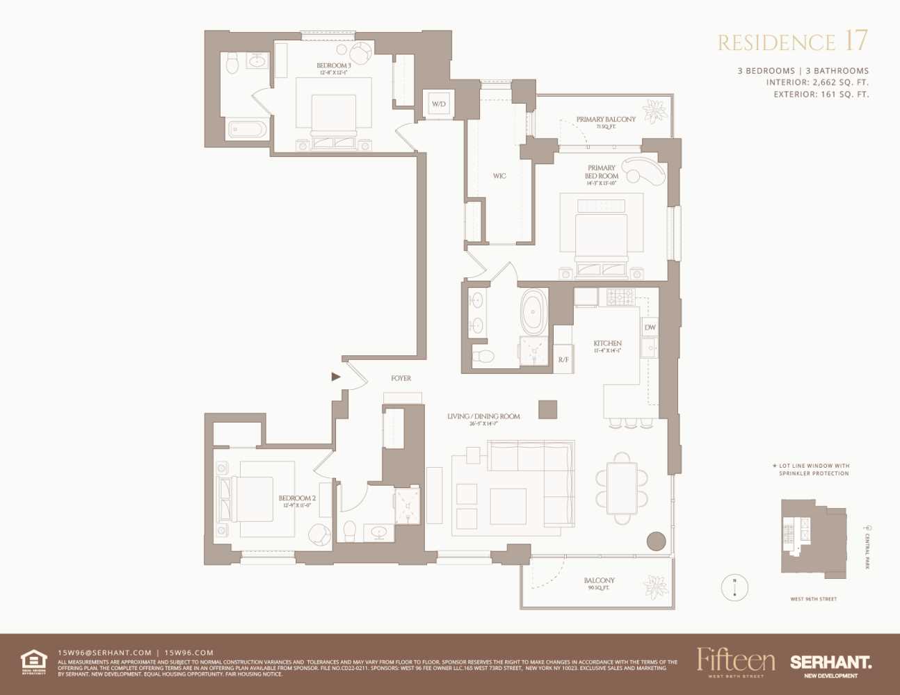 Floorplan for 15 West 96th Street, 17