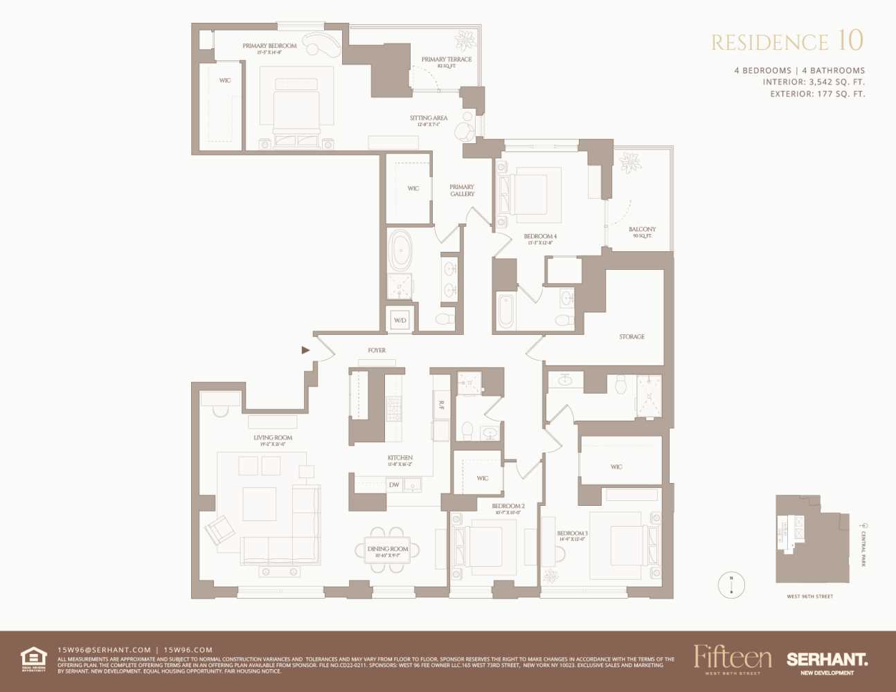 Floorplan for 15 West 96th Street, 10