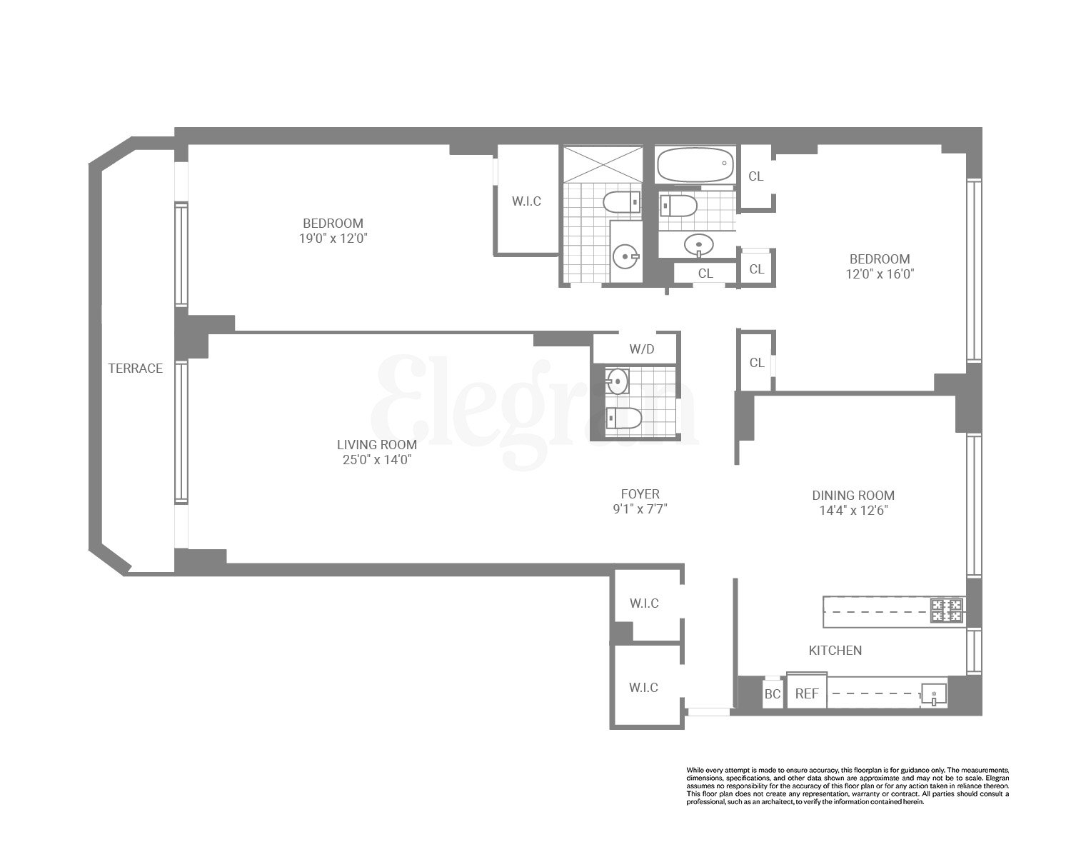 Floorplan for 210 Central Park, 7-D