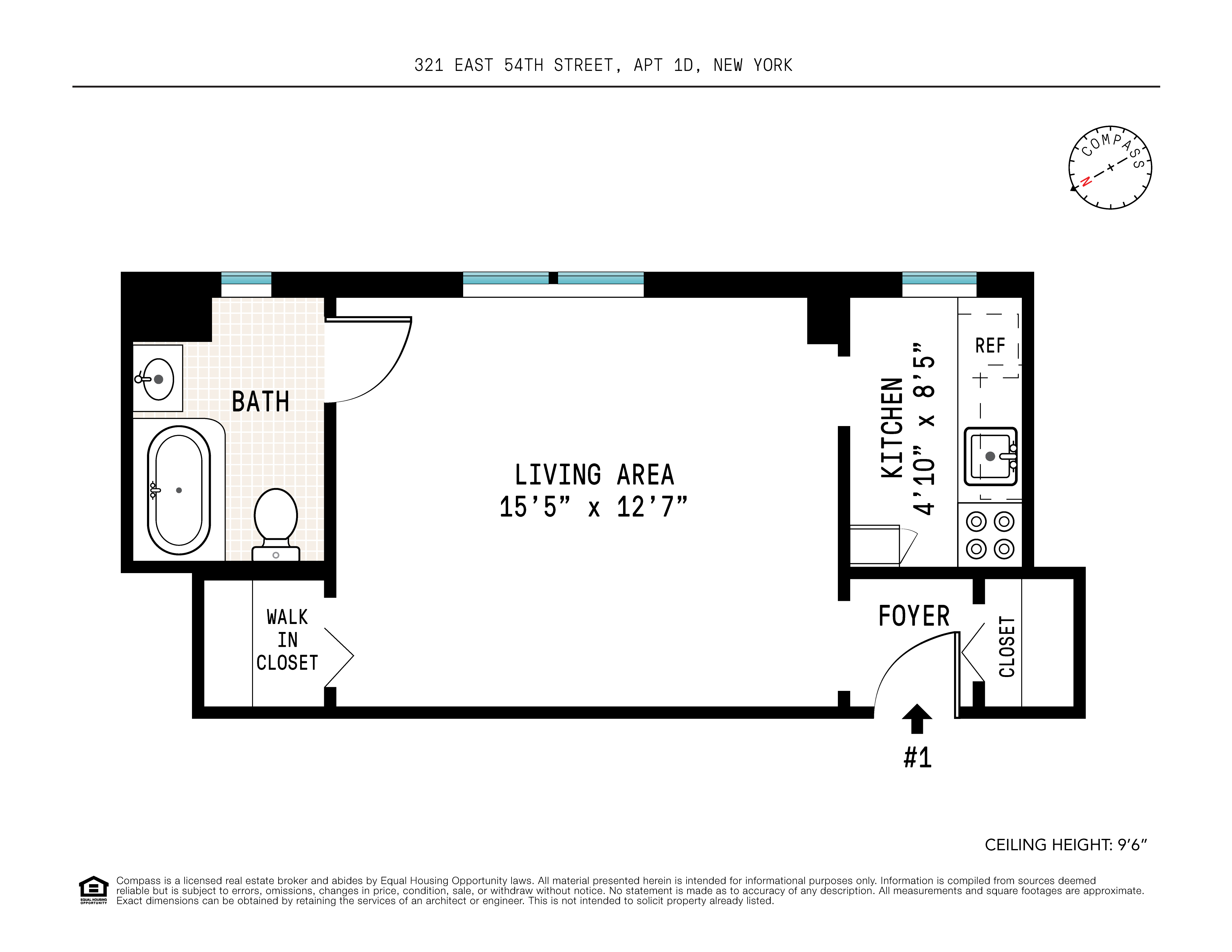 Floorplan for 321 East 54th Street, 1D