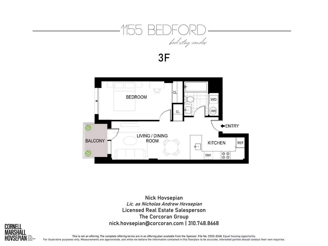 Floorplan for 1155 Bedford Avenue, 3F