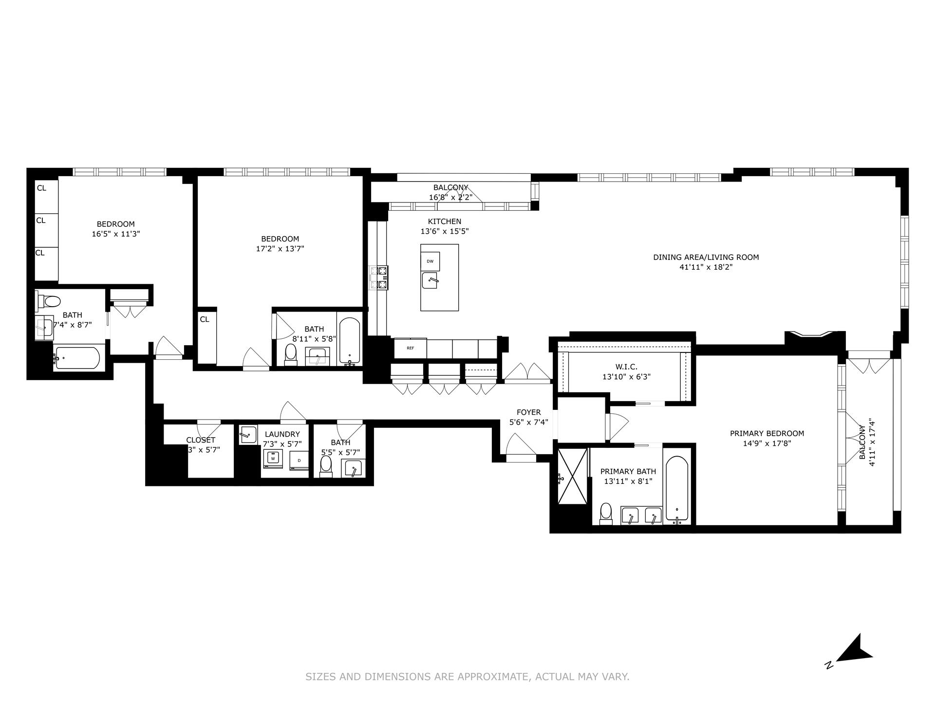 Floorplan for 404 Park Avenue, PH15A