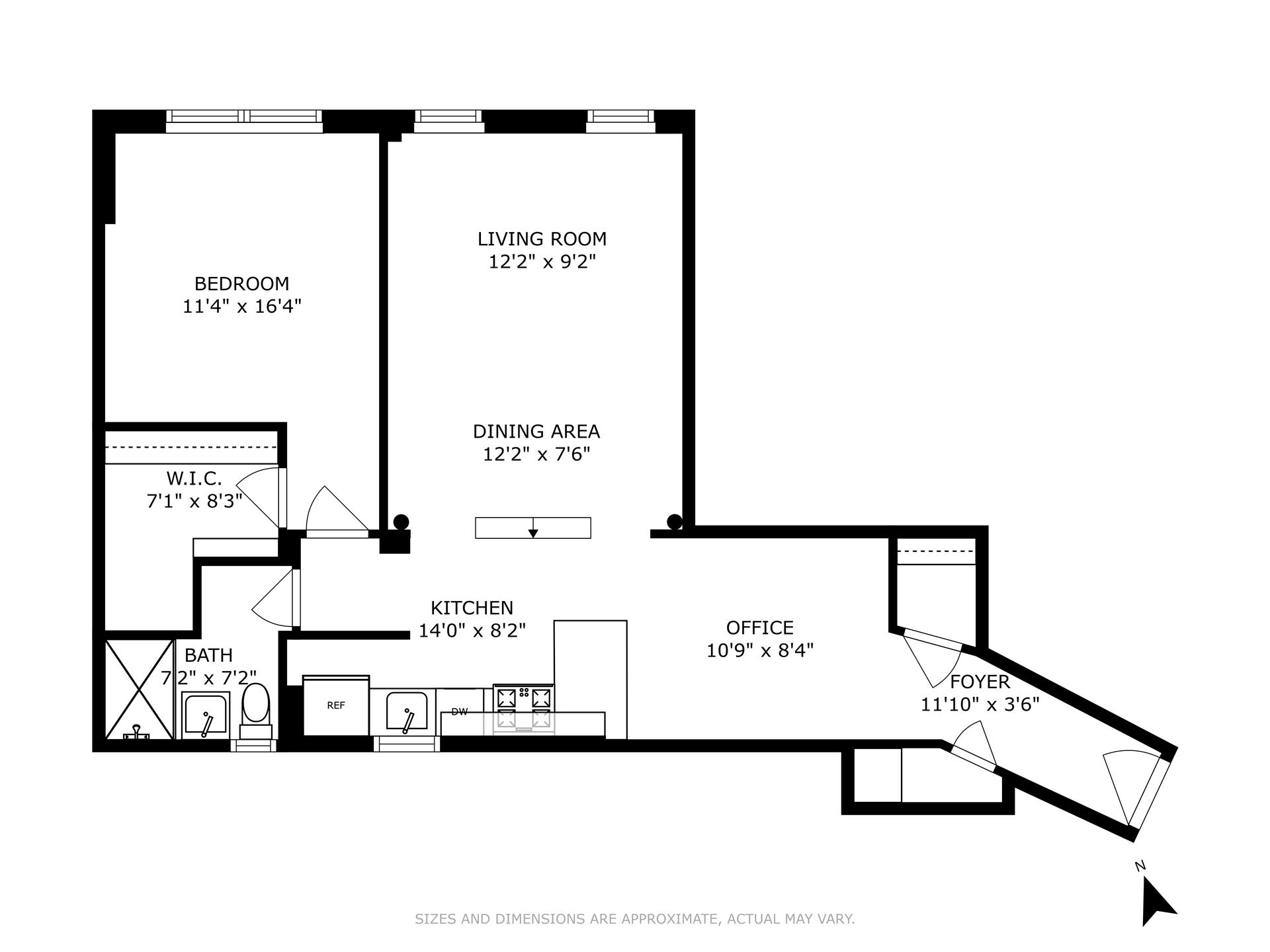 Floorplan for 210 West 19th Street, 3A