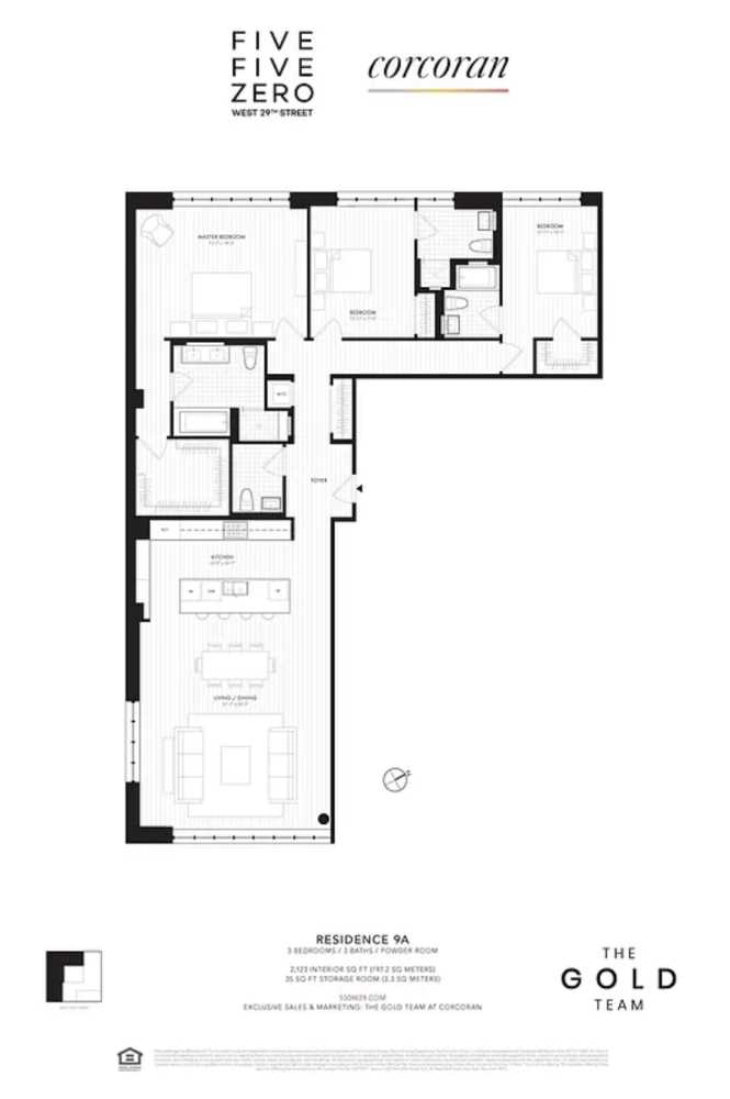 Floorplan for 550 West 29th Street, 9FLA