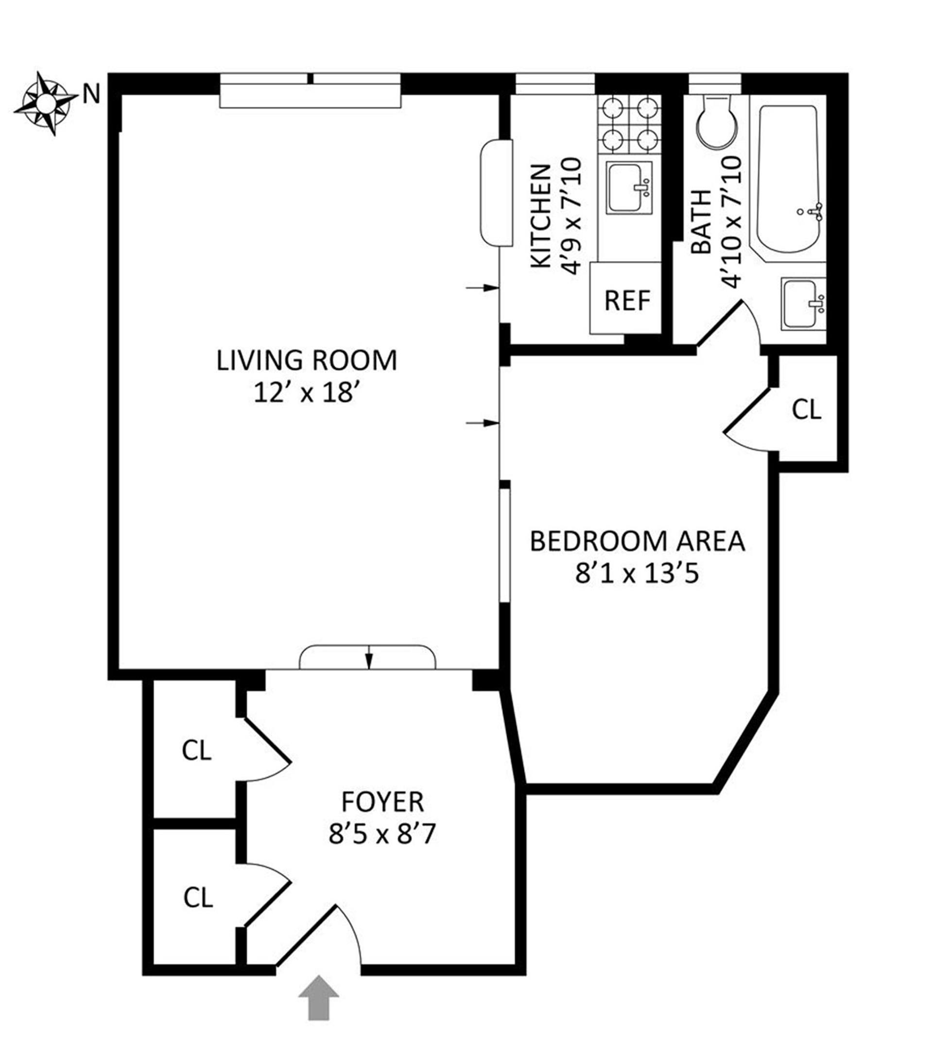 Floorplan for 210 West 19th Street, 3K