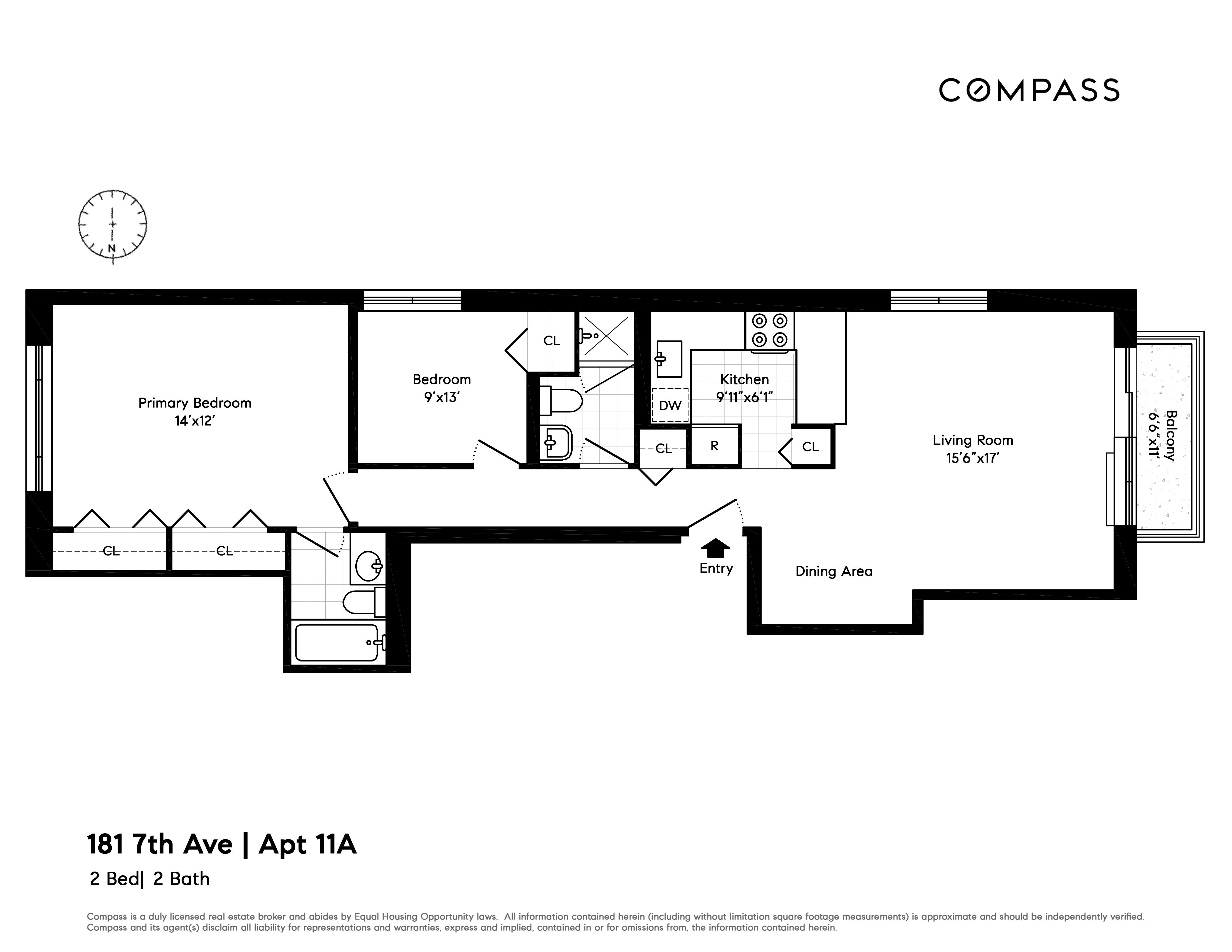 Floorplan for 181 7th Avenue, 11A