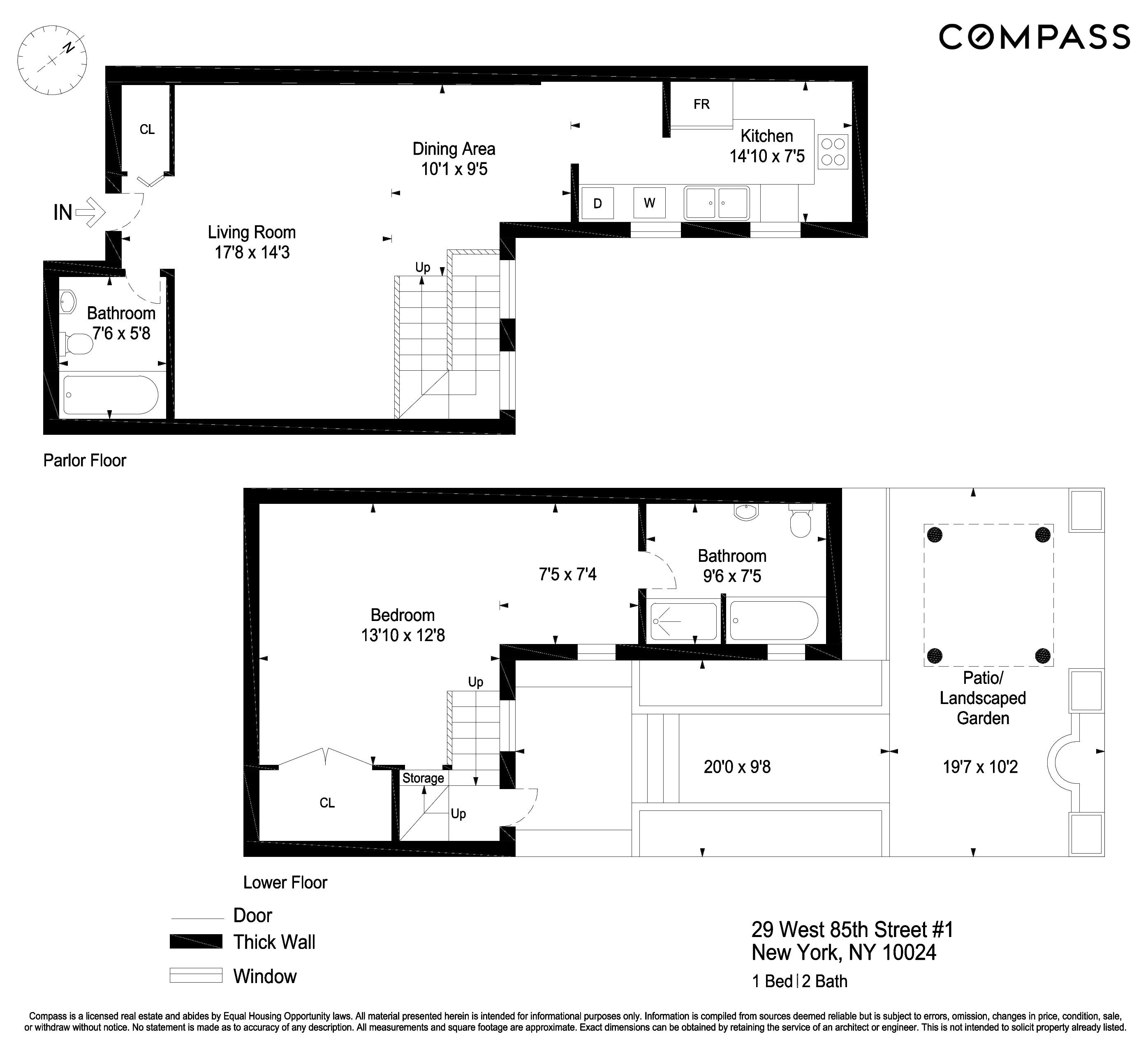 Floorplan for 29 West 85th Street, 1