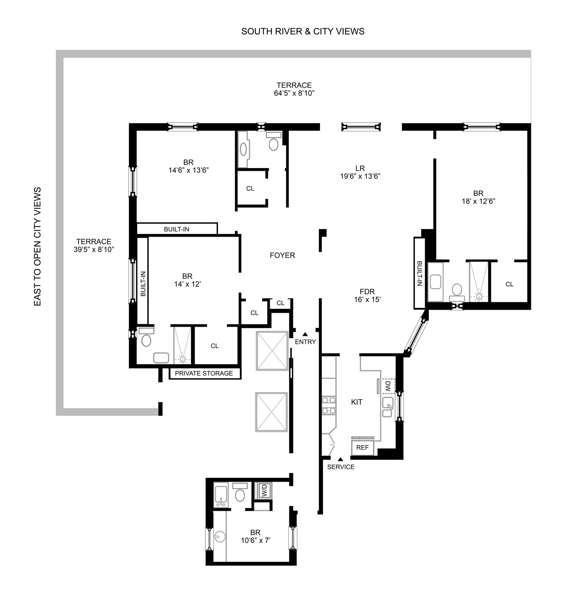 Floorplan for 33 Riverside Drive, PHF