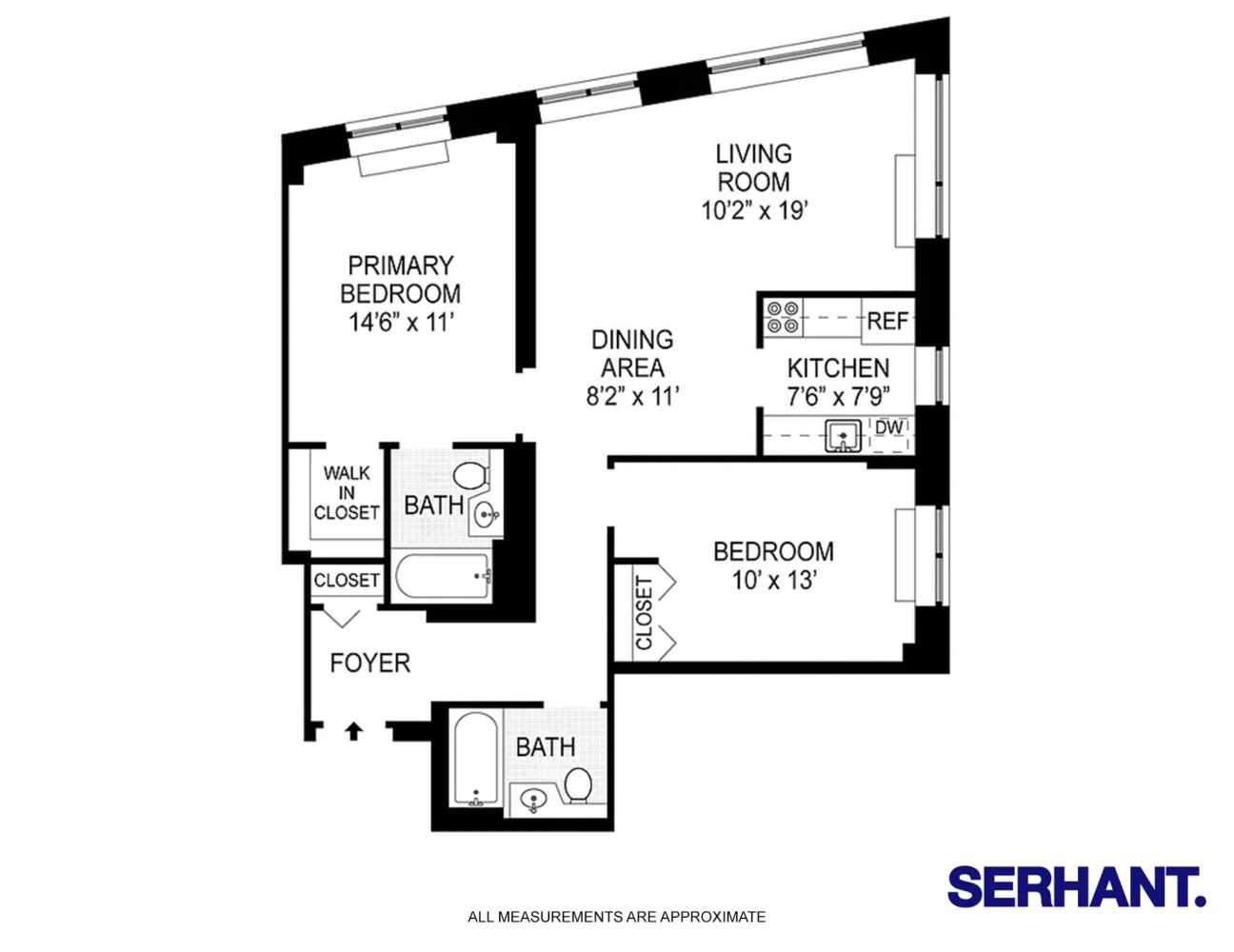 Floorplan for 330 West 145th Street, 505