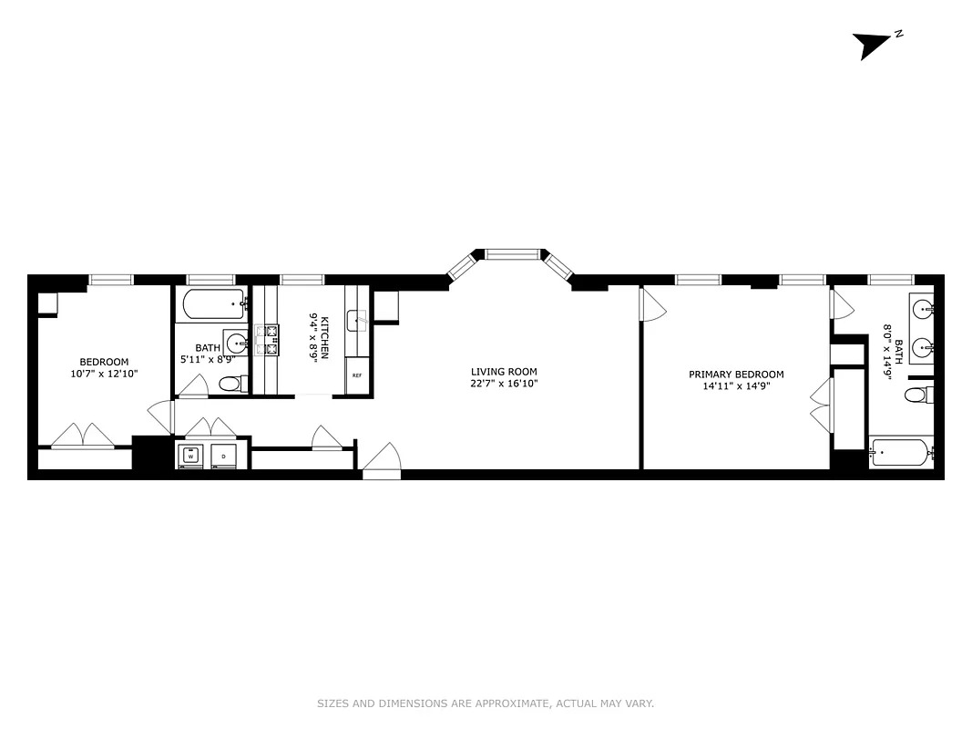 Floorplan for 1 Central Park, 910