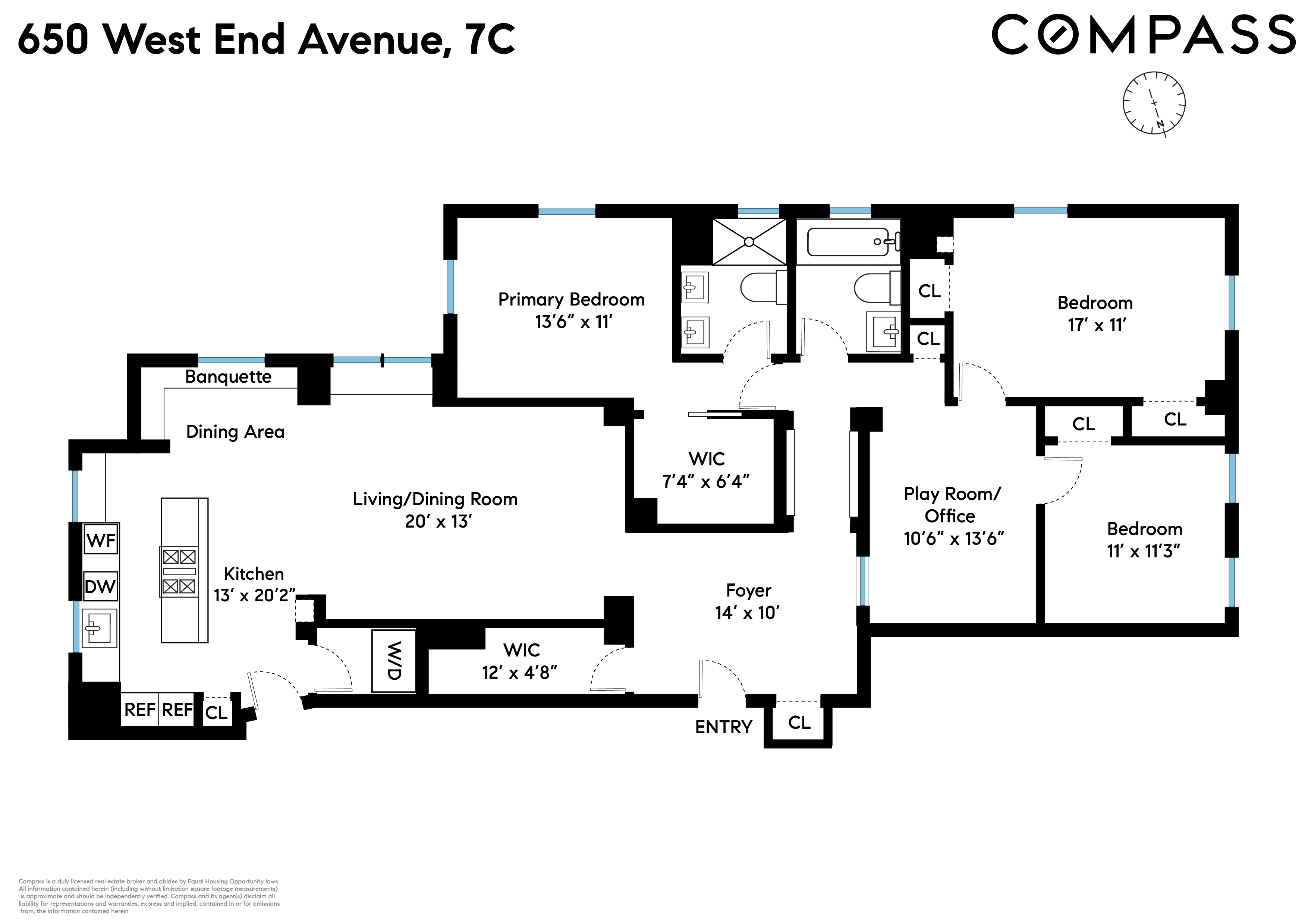 Floorplan for 650 West End Avenue, 7C