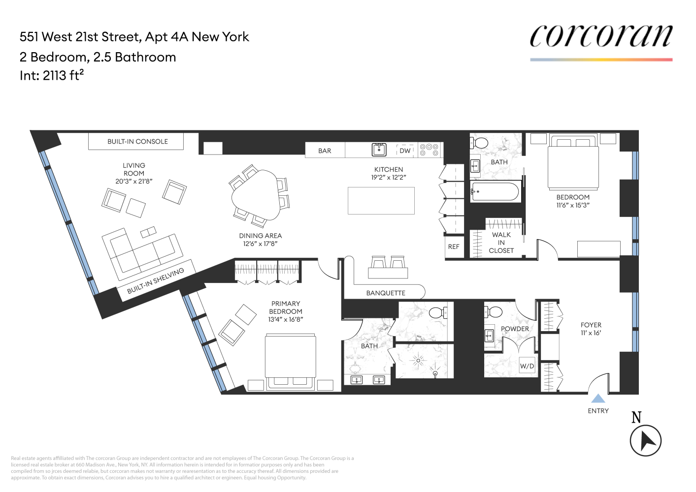 Floorplan for 551 West 21st Street, 4A