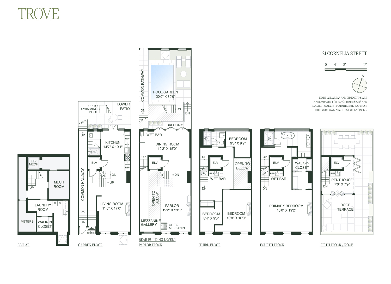 Floorplan for 21 Cornelia Street