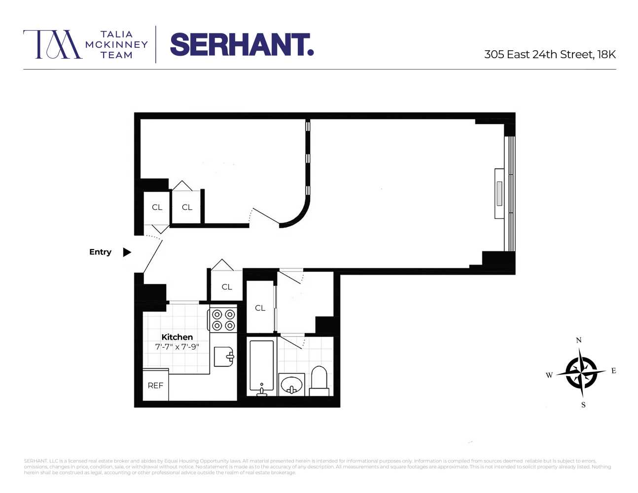 Floorplan for 305 East 24th Street, 18K