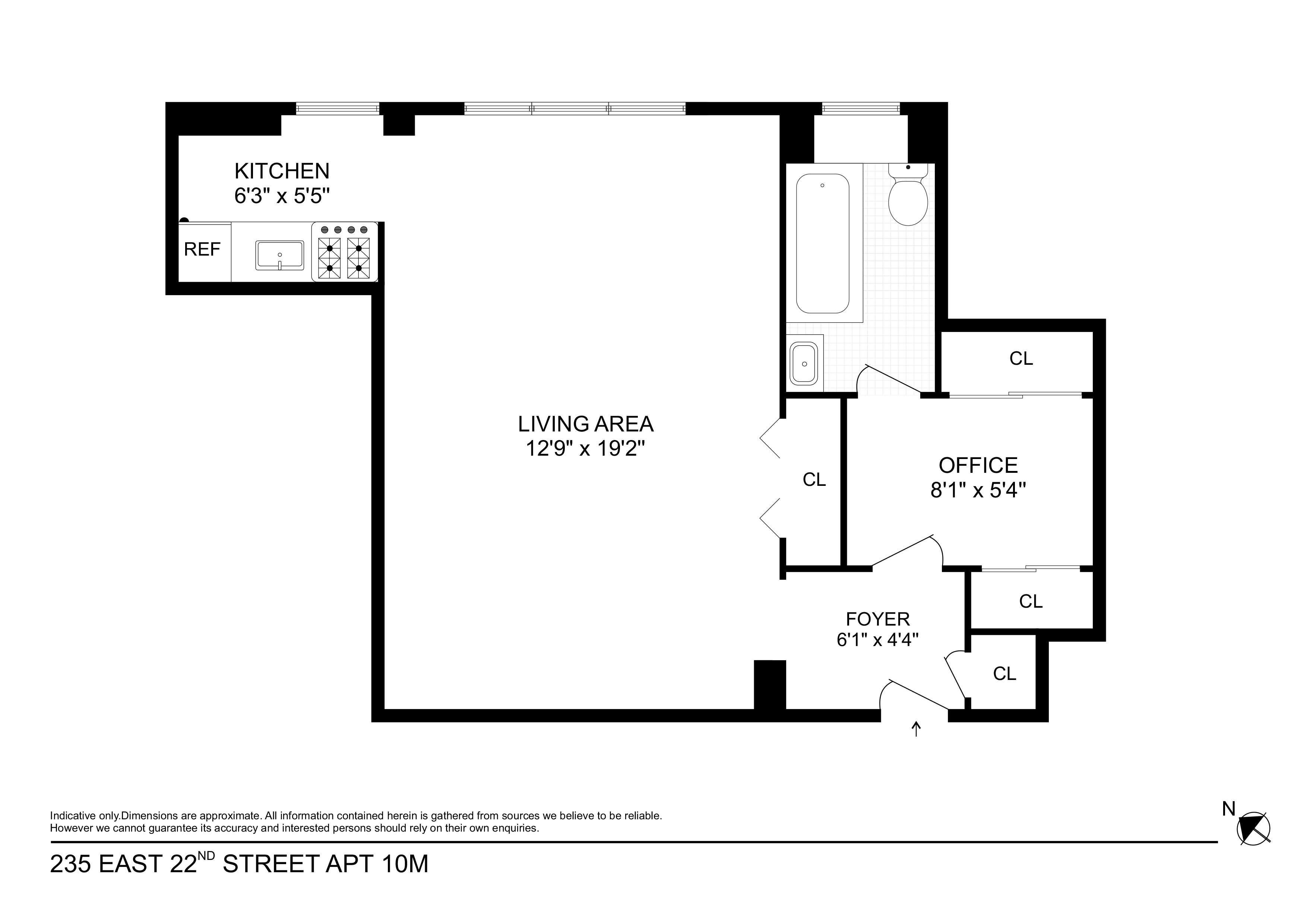 Floorplan for 235 East 22nd Street, 10M