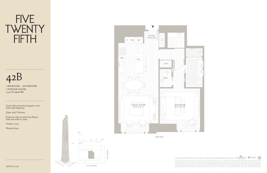 Floorplan for 520 5th Avenue, 42B