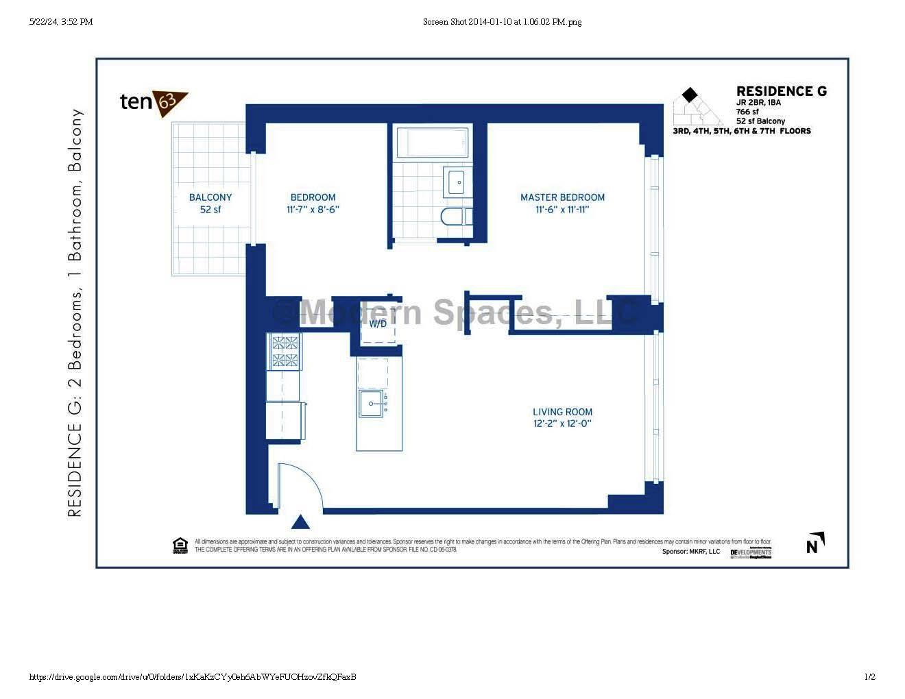 Floorplan for 10-63 Jackson Avenue, 3-G