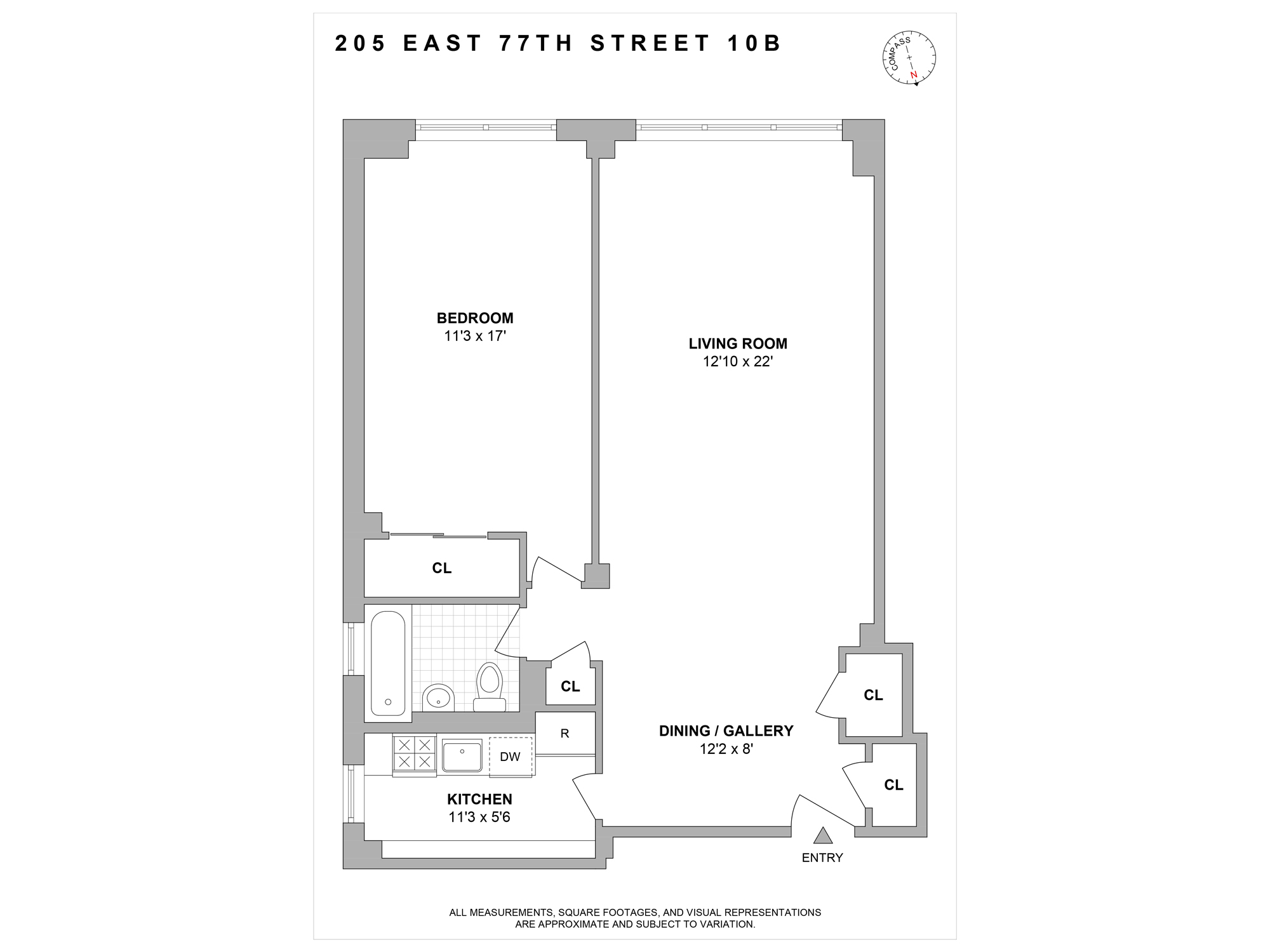 Floorplan for 205 East 77th Street, 10B