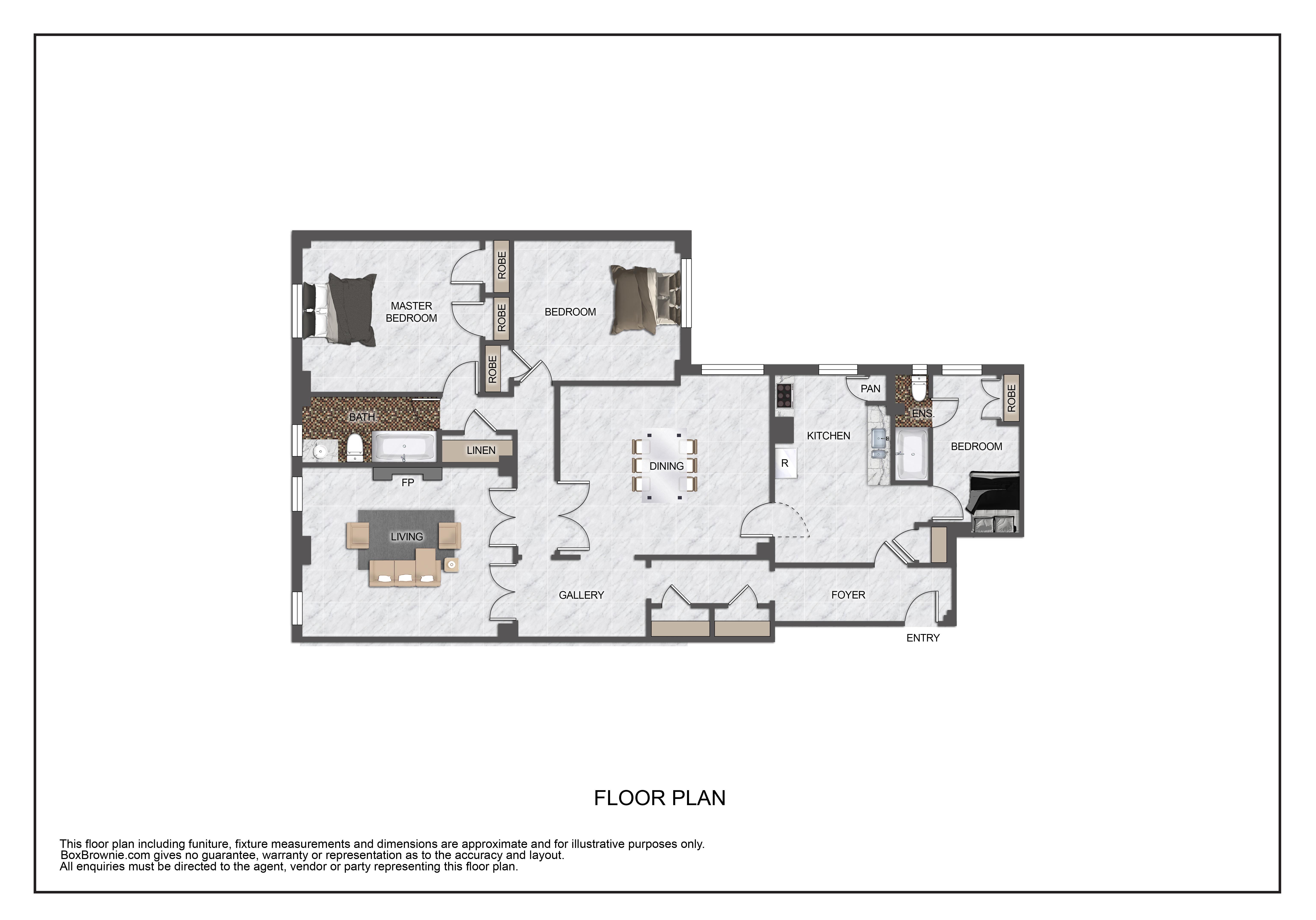 Floorplan for 255 West 98th Street, 3-A