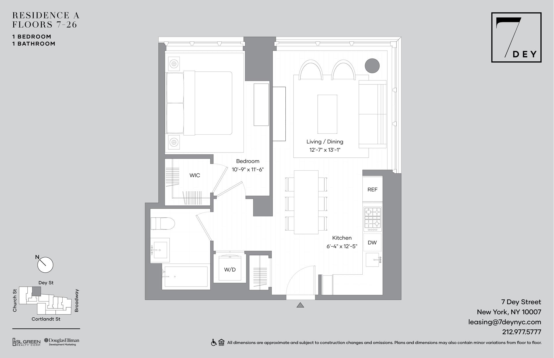 Floorplan for 7 Dey Street, 16A