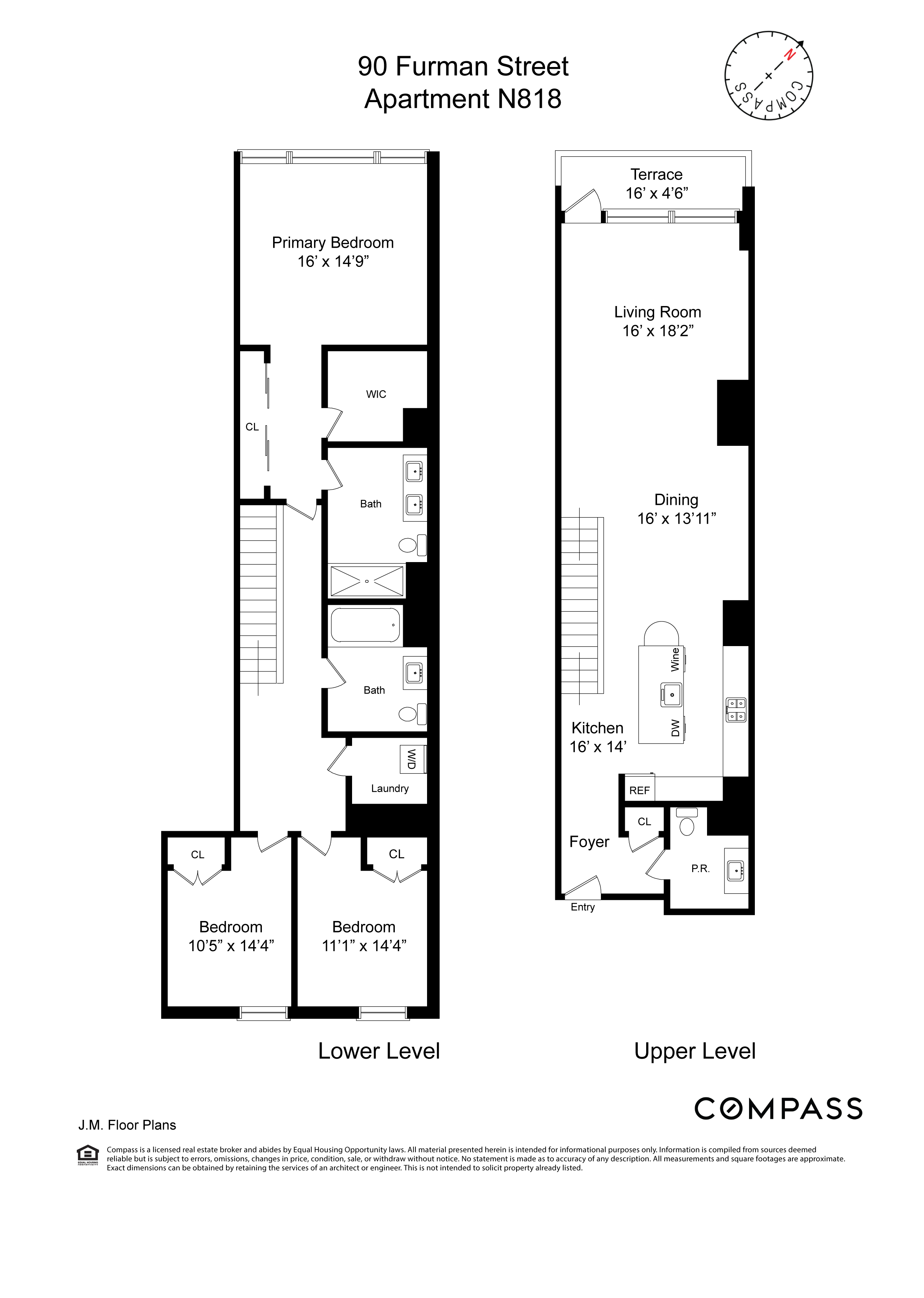 Floorplan for 90 Furman Street, N818