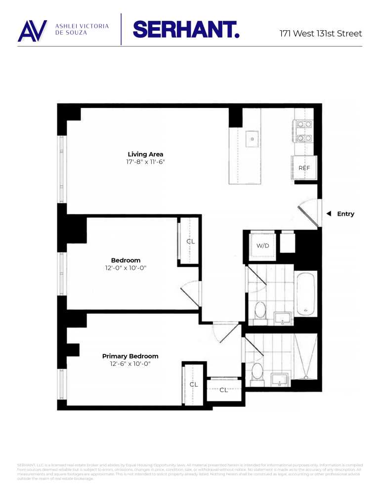 Floorplan for 171 West 131st Street, 515