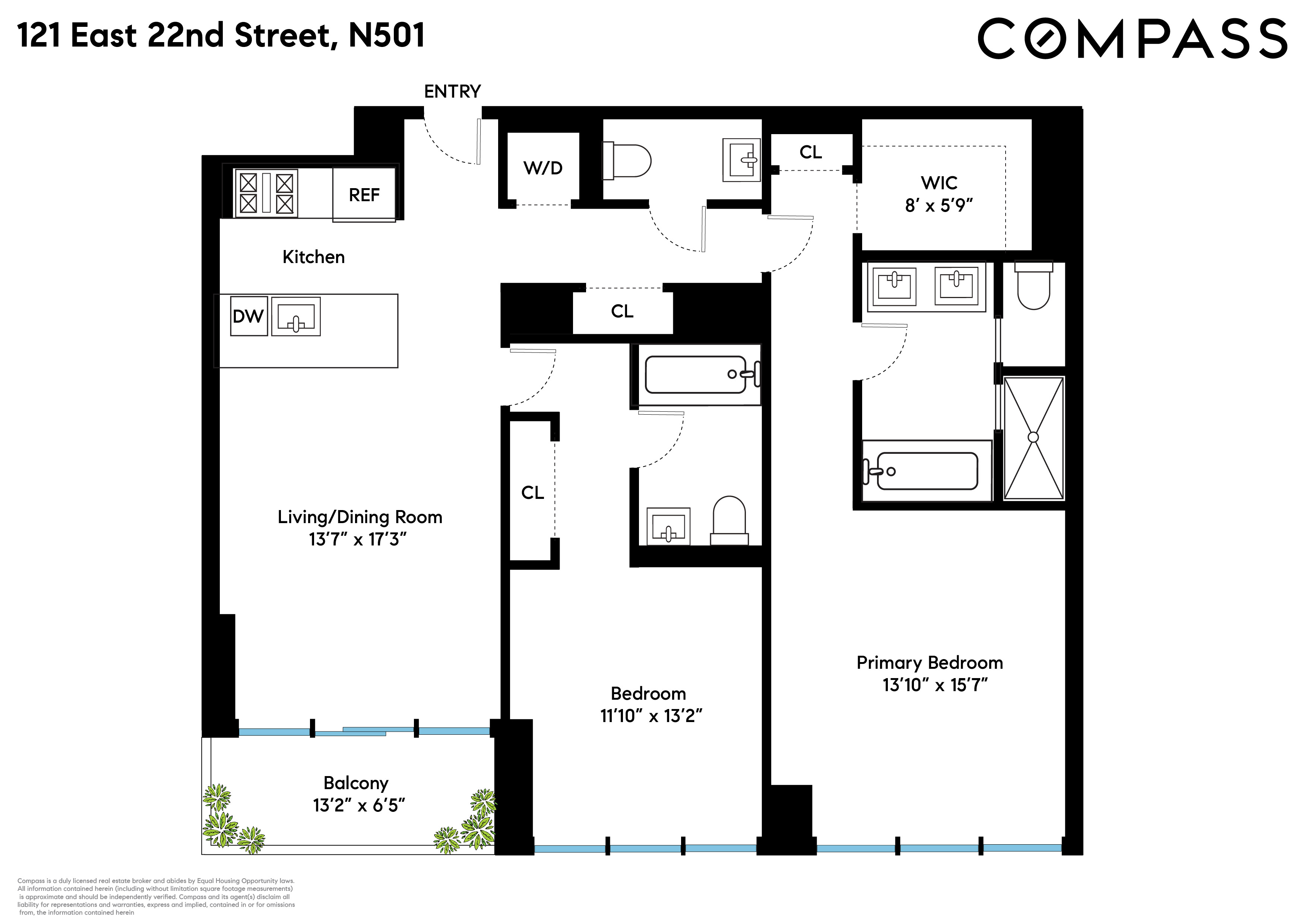 Floorplan for 121 East 22nd Street, N501