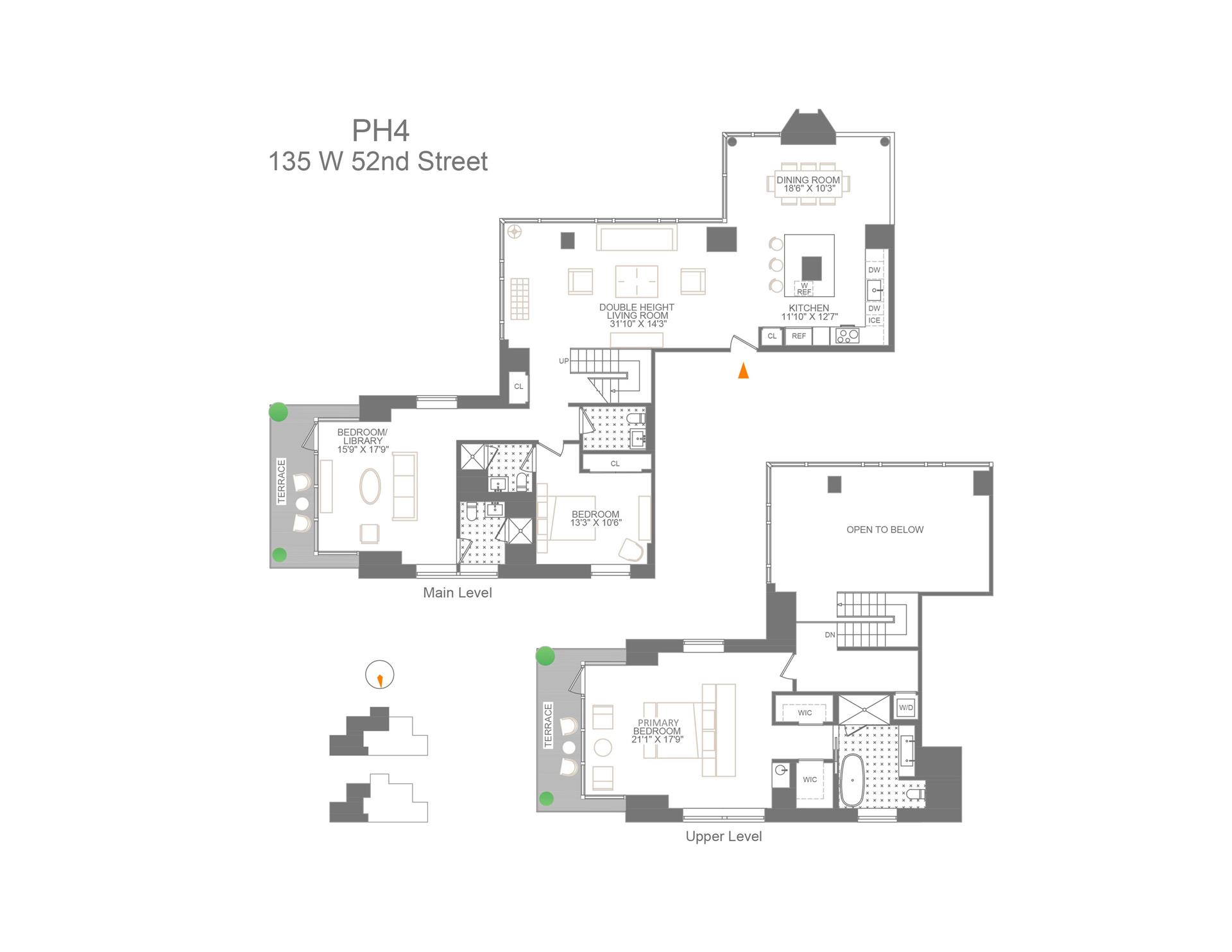 Floorplan for 135 West 52nd Street, PH4