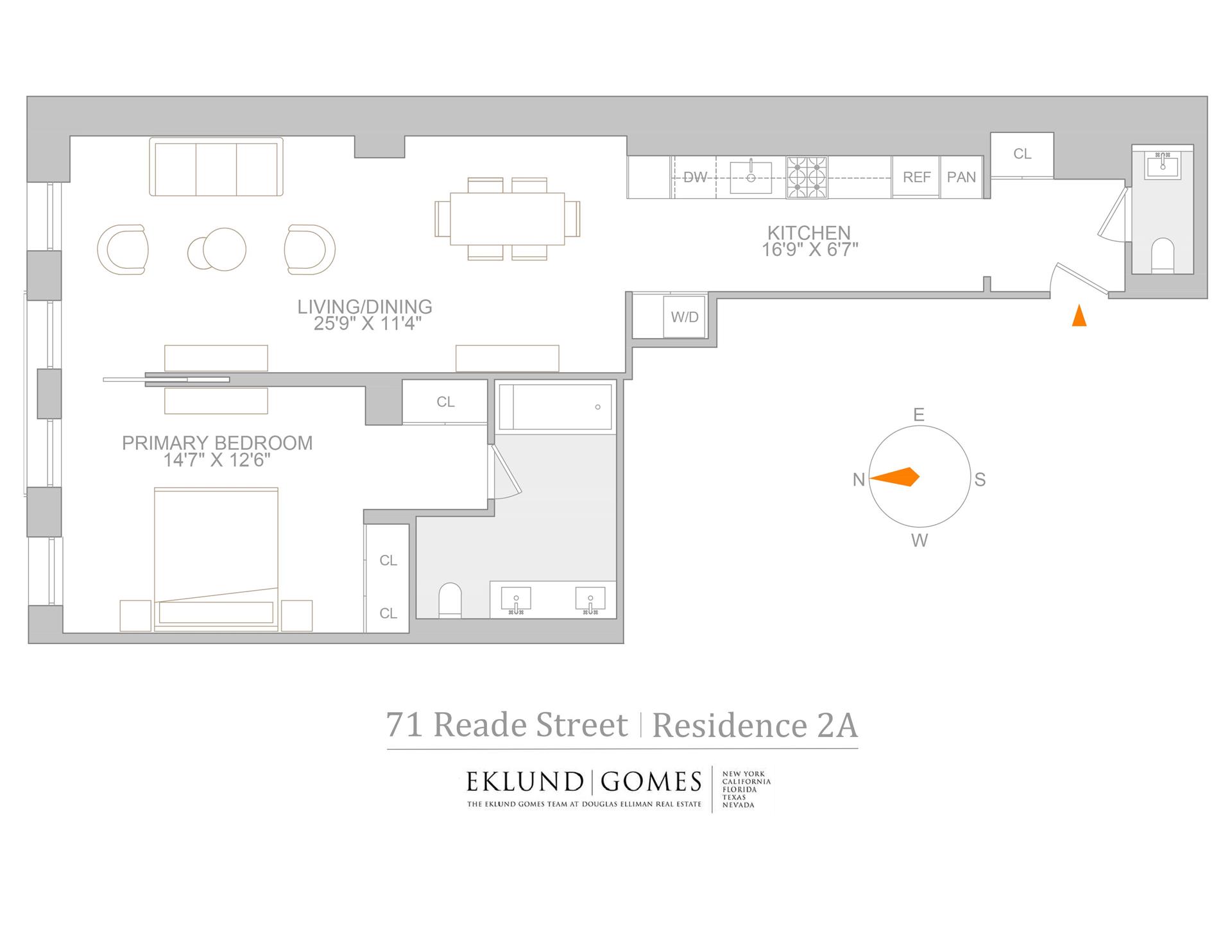 Floorplan for 71 Reade Street, 2A