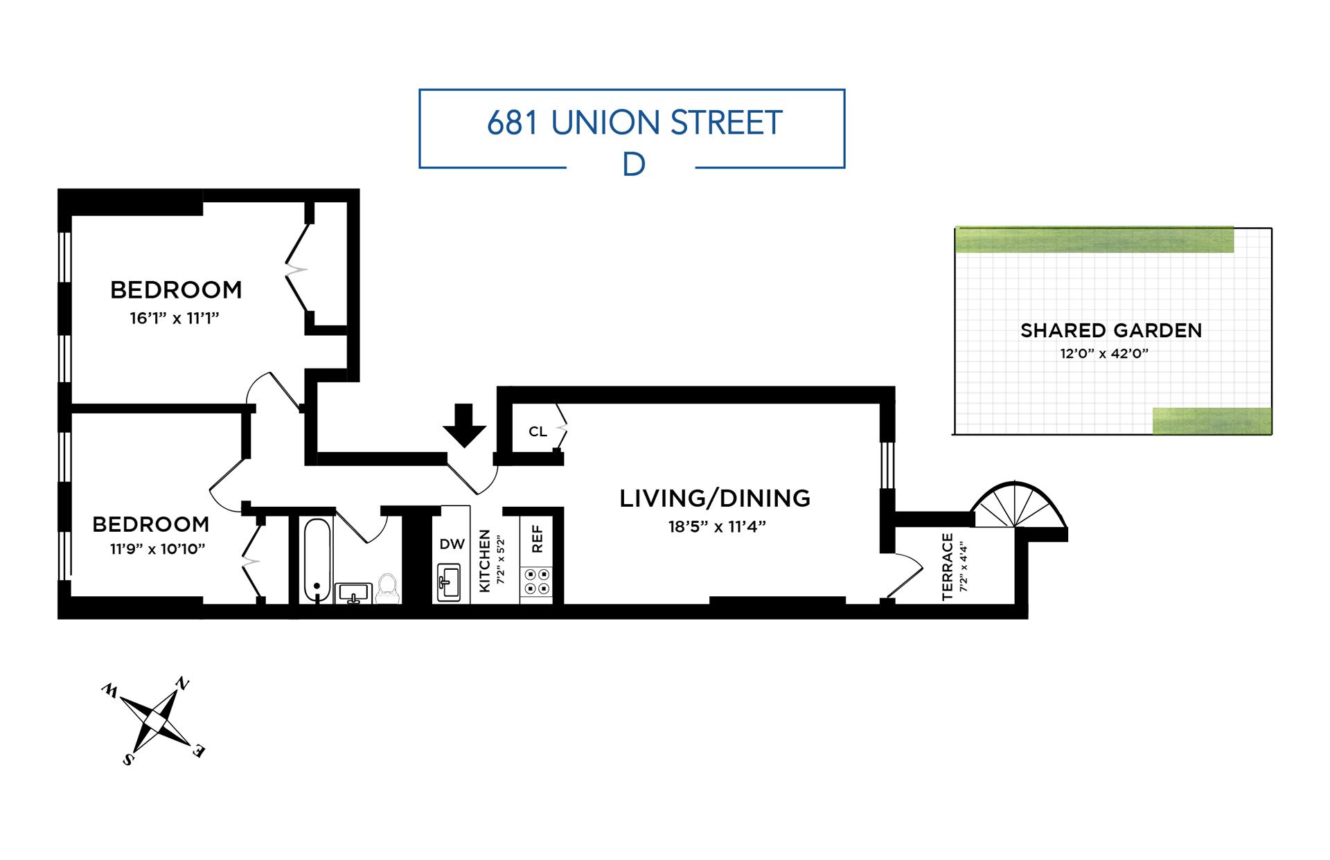 Floorplan for 681 Union Street, D