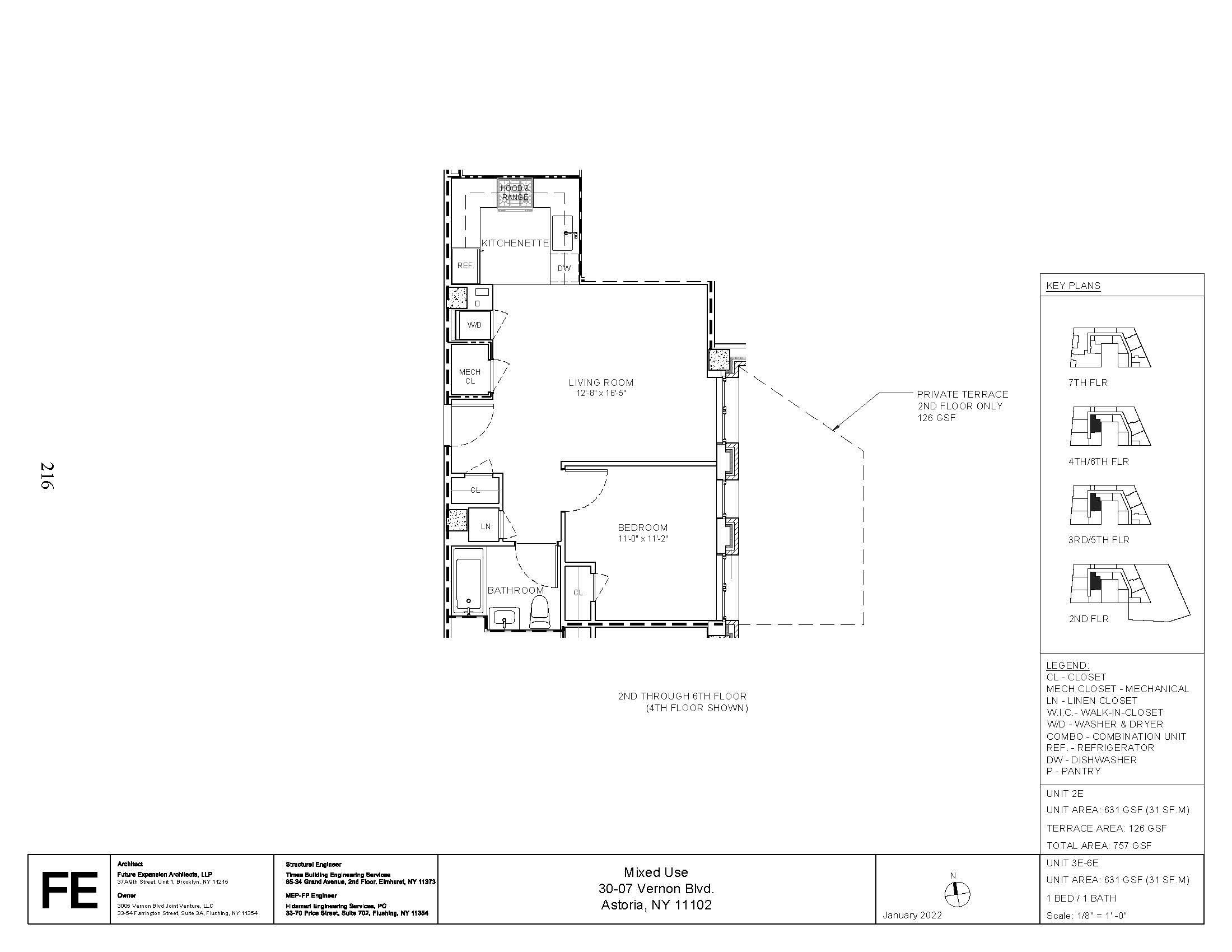 Floorplan for 30-05 Vernon Boulevard, 2-E