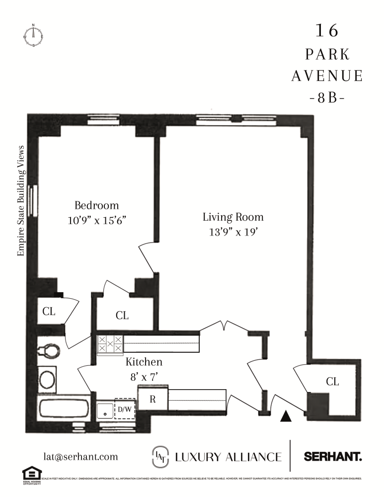 Floorplan for 16 Park Avenue, 8B