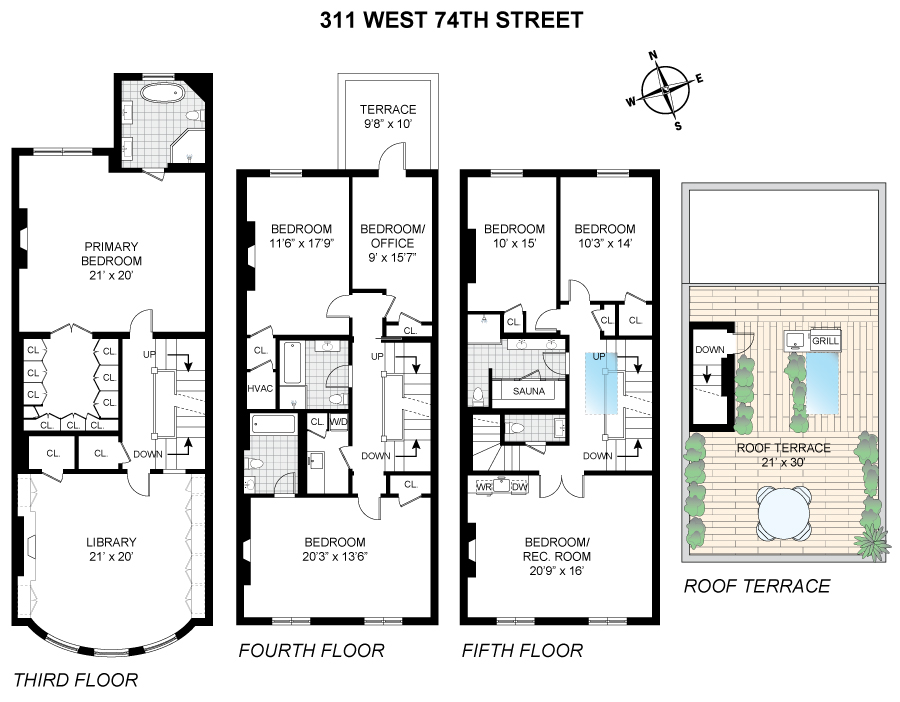 Floorplan for 311 West 74th Street