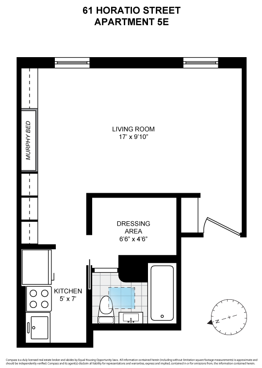 Floorplan for 61 Horatio Street, 5E