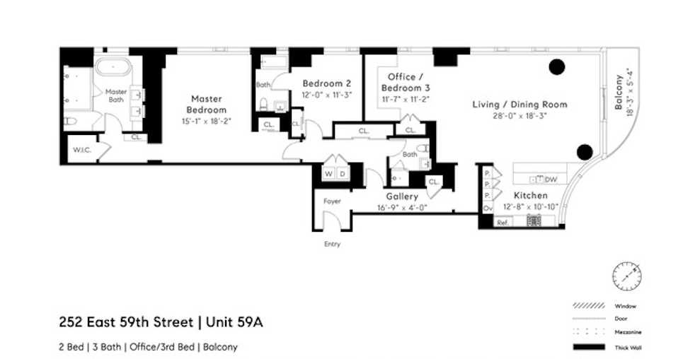 Floorplan for 252 East 57th Street, 59A