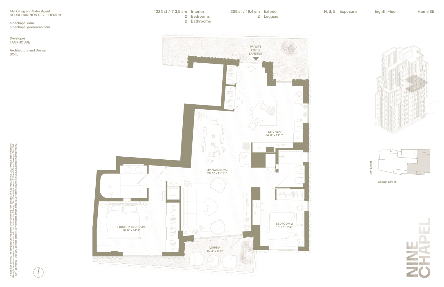 Floorplan for 9 Chapel Street, 8B