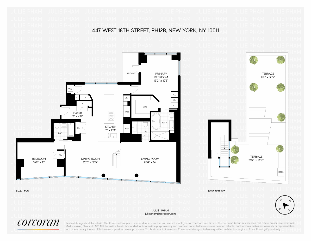 Floorplan for 447 West 18th Street, PH12B