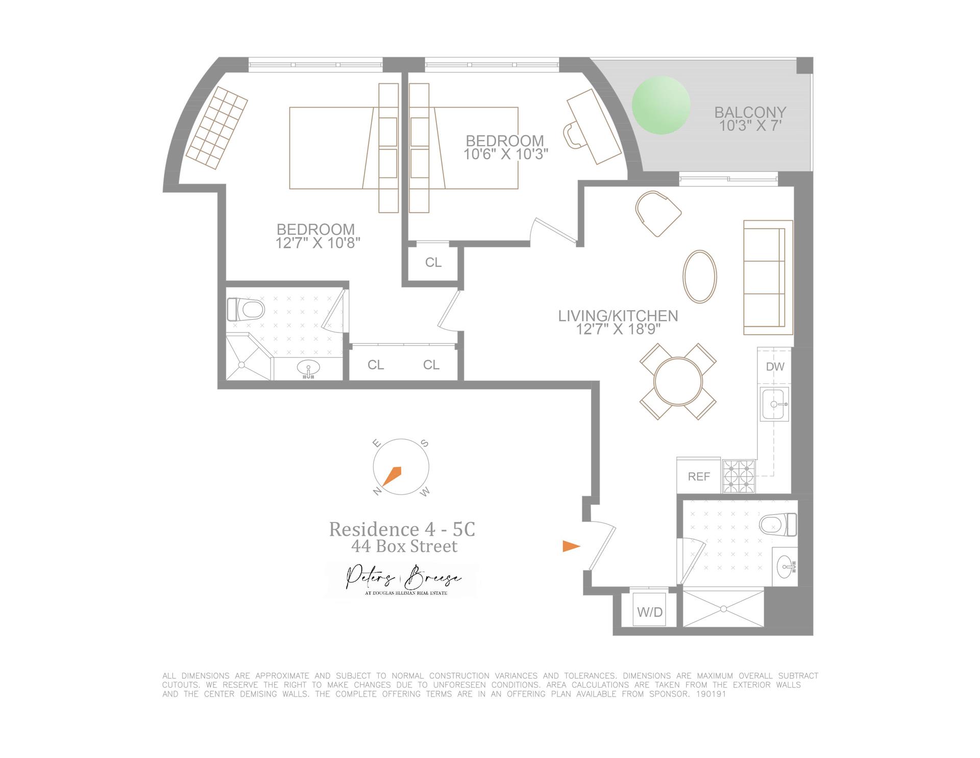 Floorplan for 44 Box Street, 5C