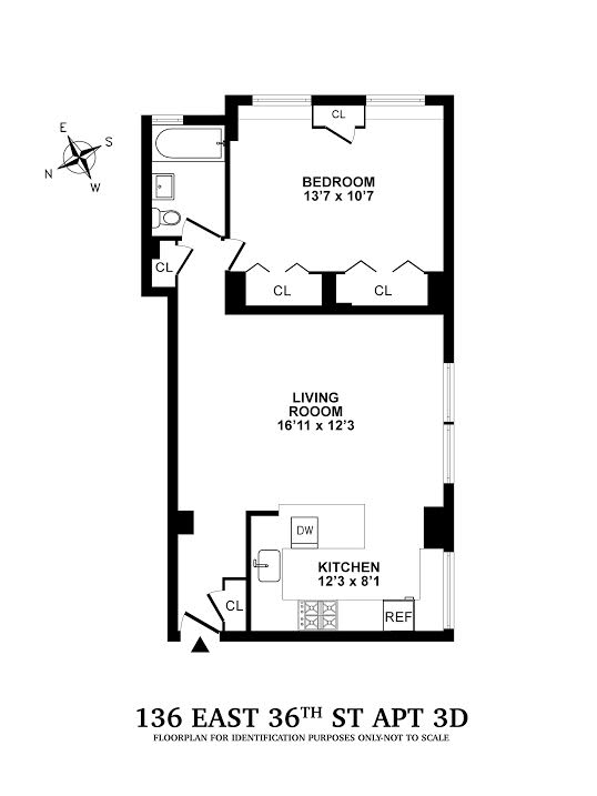 Floorplan for 136 East 36th Street, 3D