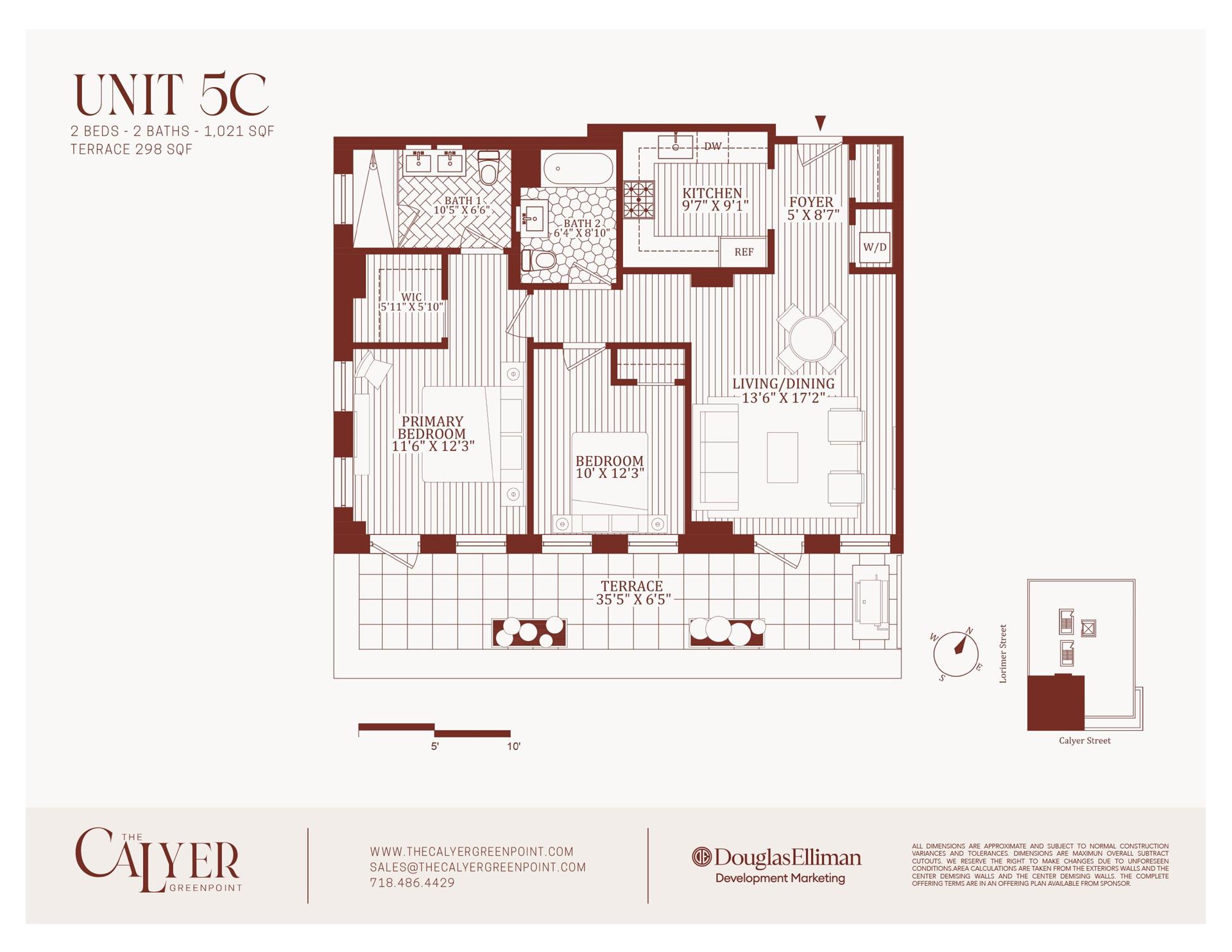 Floorplan for 171 Calyer Street, 5C