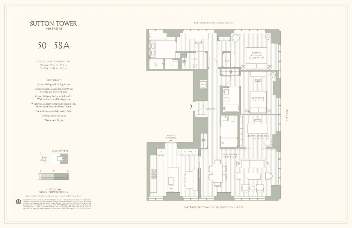 Floorplan for 430 East 58th Street, 53A