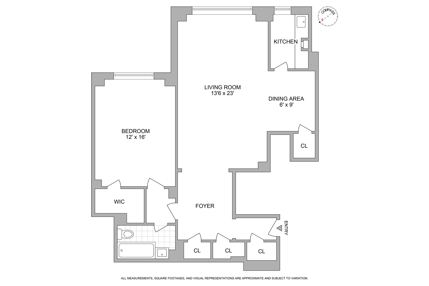 Floorplan for 400 East 52nd Street, 6K