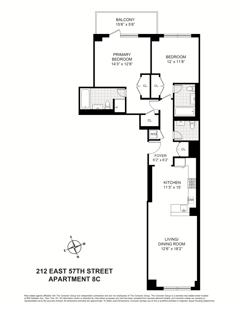 Floorplan for 212 East 57th Street, 8C