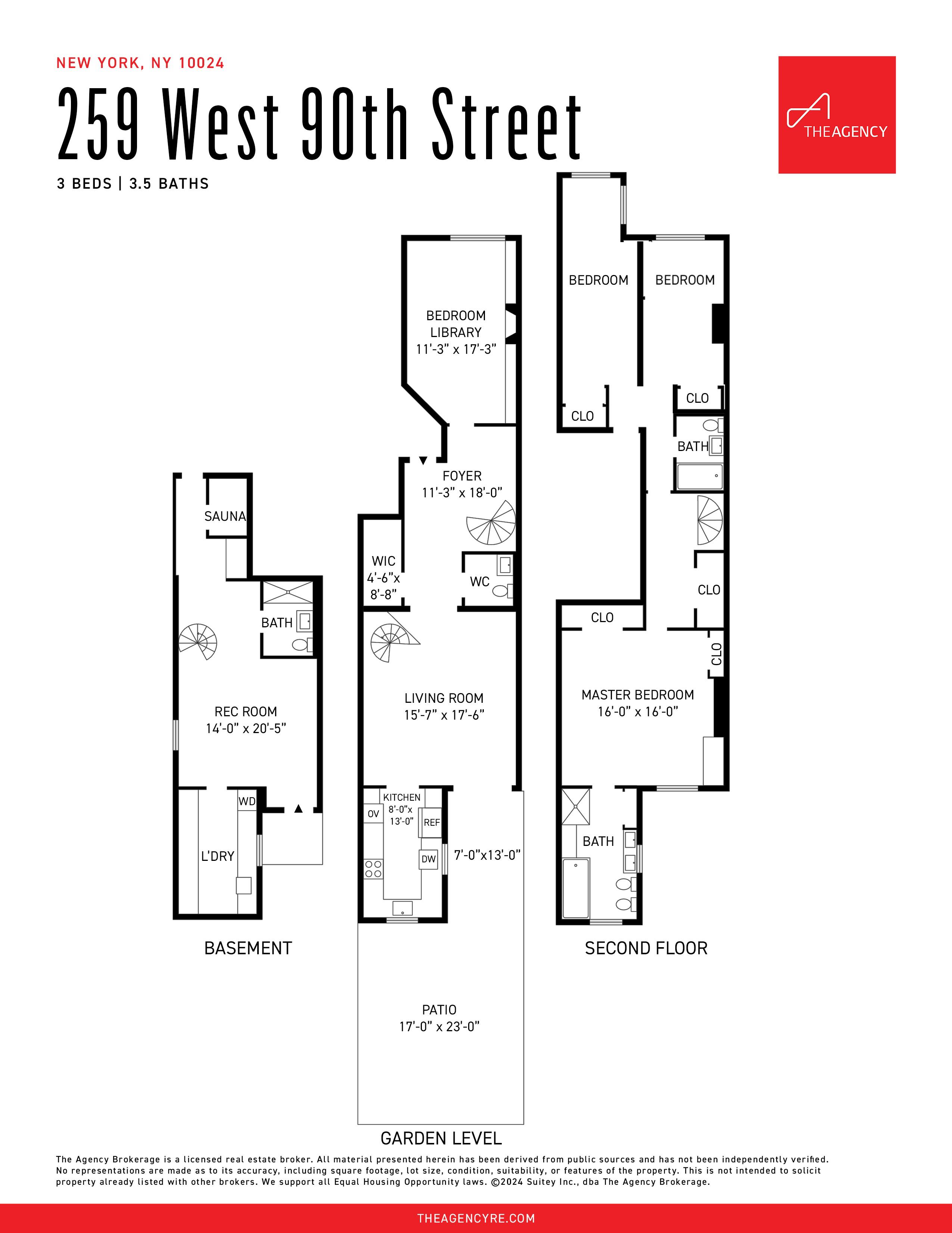 Floorplan for 259 West 90th Street, TRIPLEX