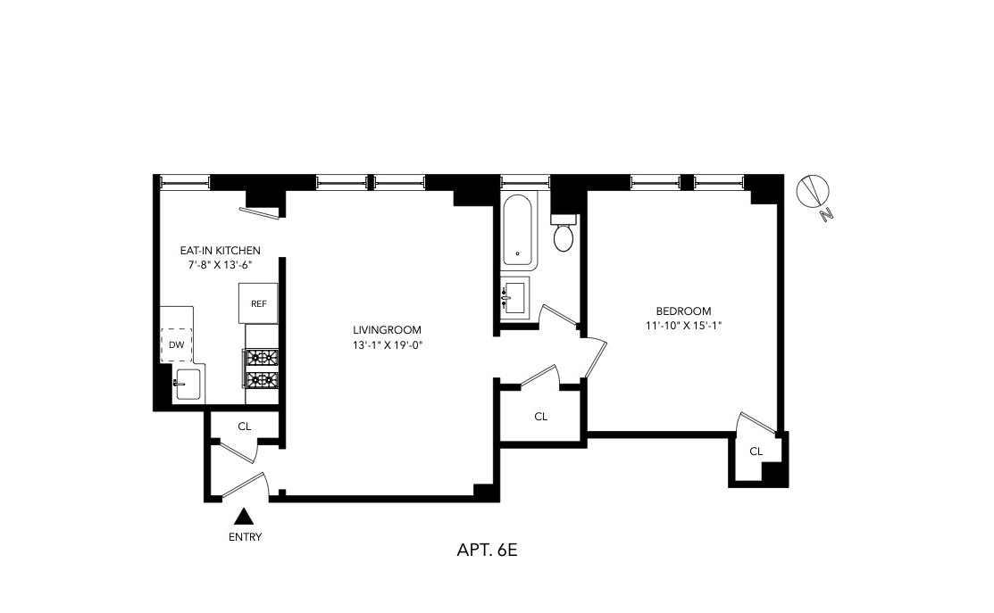 Floorplan for 90 8th Avenue, 6E